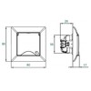 ET-1 Series Flush-Mounted Socket IP44, Plug-In Terminal, All-in-One, Pack of