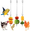 Geila Chicken Veggies Skewer Fruit Food Holder Chicken Toy for