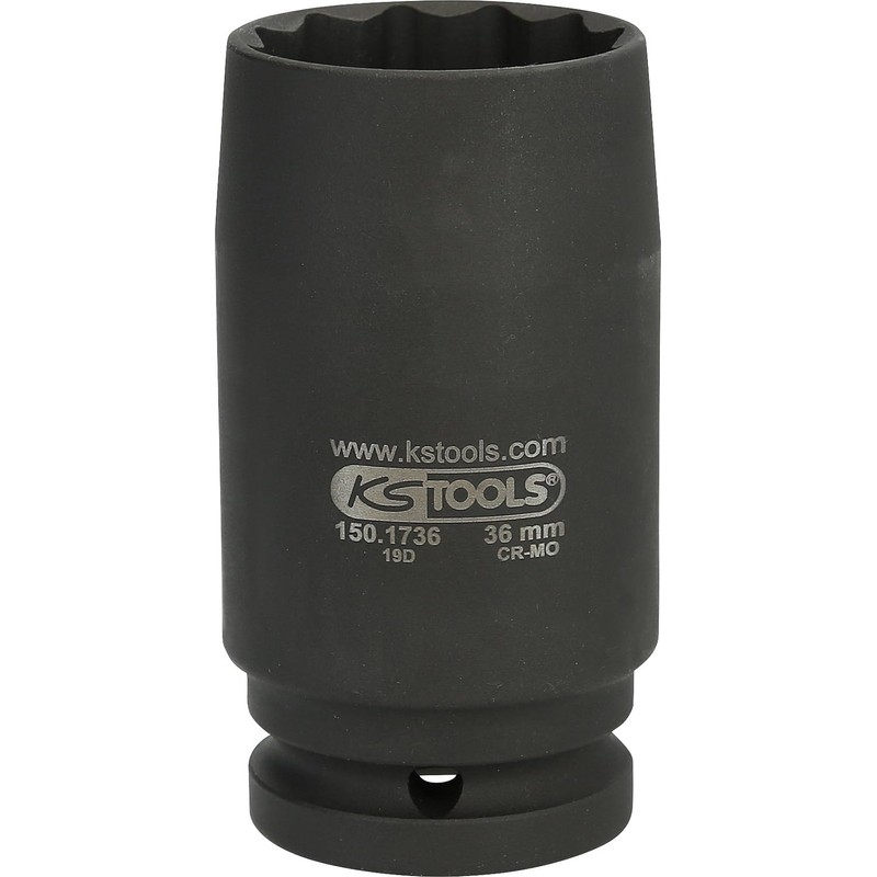 KS Tools 150.1736 Drive Shaft Power Socket, 12-Point, 3/4 Inch,