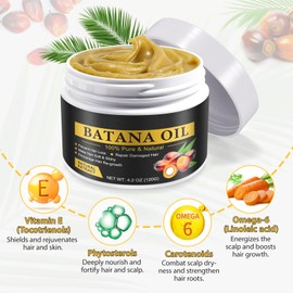 Batana Oil for Hair Growth,2PCS Batana Oil Unrefined Hair Growth Oil,100% Natural Batana Oil Sourced from Honduras - Dr. Sebi,Prevents Hair Loss,Hair Care Enhances Hair Thickness in Men & Women