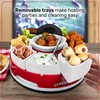 Nostalgia Gameday Heated Slow Cooker and Lazy Susan Serving Set