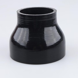 AC PERFORMANCE ID 3.5" to 2.25" (89mm to 57mm) Silicone Hose Straight Reducer 4-Ply Reinforced Black, 3" Length