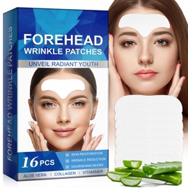 MEITREND Anti-aging Zornesfalte Pflaster, Anti Falten Pflaster, Stirnpflaster gegen Falten, 16PCS Gesichts Tapes gegen Falten, Feinen Linien und Fältchen, Zornesfalten Patches mit Hyaluron, Kollagen