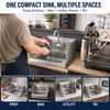 304 Stainless Steel Utility Sink with Gooseneck Faucet, 17 x