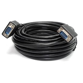 Black Male to Male 15-pin VGA Cable Computer Monitor Cable - 25 feet