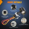 Nilight Motorcycle Rear LED Turn Signals Brake Tail Light Red