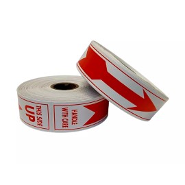 Labels and More Arrow This Side Up (1.125"x7") Handle with Care Adhesive Stickers 500 Labels