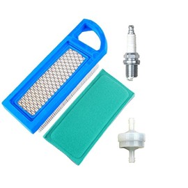 OxoxO 698083 Air Filter and 697015 Pre Filter with 394358 Fuel Filter Spark Plug Compatible with Briggs & Stratton Lawnmower Engines