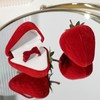 HannaFires Strawberry Jewelry Ring Box - Mini Proposal Jewelry Case,