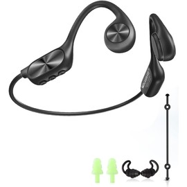 Bone Conduction Headphones for Swimming, IPX8 Waterproof Open-Ear Headphones for Swimmers, Runners, Cyclists, Outdoor Enthusiast, Lightweight Wireless Bluetooth 5.3 with Built-in 32GB MP3 Player