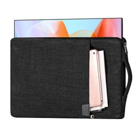 15.6/16.1-inch Portable Monitor Case with Acessories Storage, Sleeve for Most 15.6/16.1" Portable Monitors, Compatible with KYY ARZOPA VILVA MNN ForHelp KEFEYA, (Black)