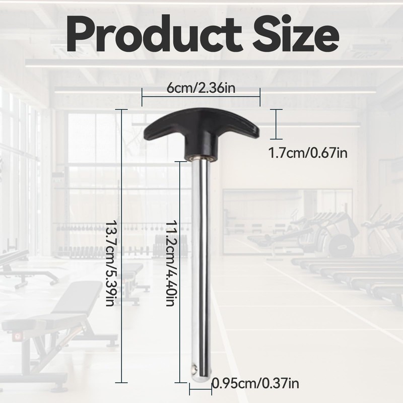 Weight Stack Pin T-Shaped Drop Set Gym Pin Tensile 3/8