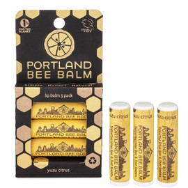 Portland Bee Balm Chapstick, Yuzu Citrus 3 Pack by Portland Bee Balm
