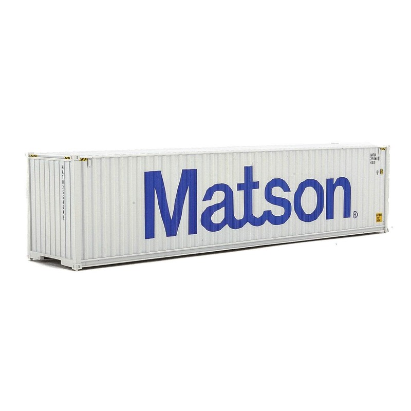Walthers SceneMaster 40' Hi-Cube Corrugated-Side Container-Matson (Gray, Blue) 949-8263 HO