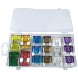 AERZETIX - C51119 - Set of 24 - Flat Car Fuses - 29 mm - from 20A to 100A