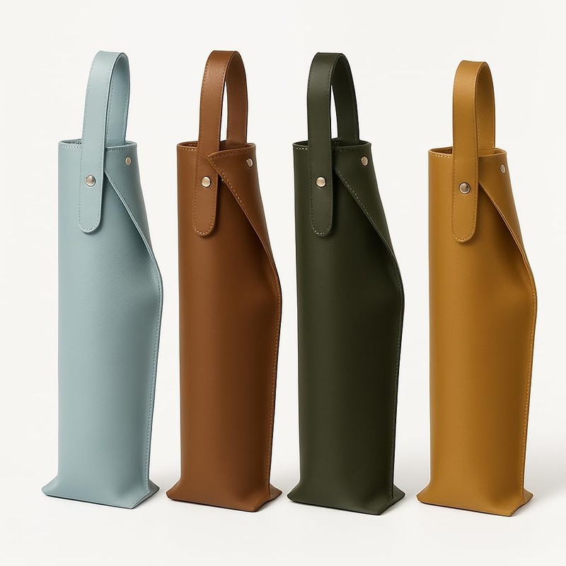 peach&life wine bag, Braun, PU Leather Back