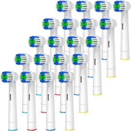 GENKENT Replacement Toothbrush Heads Compatible with Oral-B Braun, 20 Pcs Professional Electric Brush Heads for Oral B Replacement Heads Refill Pro 500/1000/1500/3000/3757/5000/7000/7500/8000