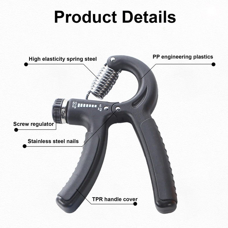 DOETYD 2PCS Hand Grip Strengthener Forearm Strengthener Grip Strength Trainer,