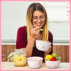 Maxdot 10 oz Pink Bow Ceramic Bowls Set of 4