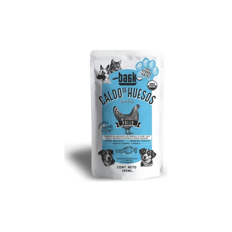Caldo Sabor Pollo Para Perros Y Gatos Colágeno 28 Sobres