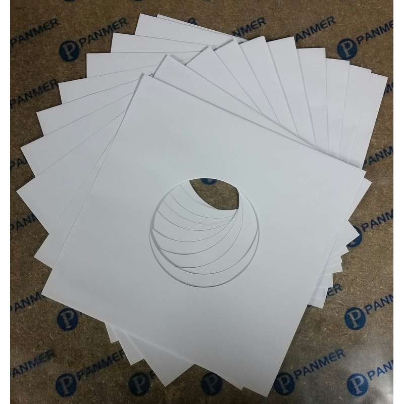 7 Inch White Paper Sleeves Pack of 50