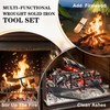 Gtongoko 35 Inch Fireplace Tools Set 5 Pcs Black Wrought