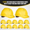 Xuhal 12 Pieces 4 Point Suspension Hard Hat Bulk Safety