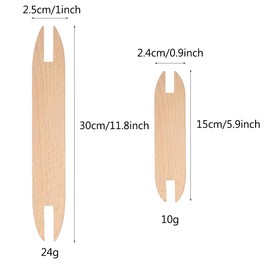 Smavles Weaving Shuttle Pack of 4 Weaving Tools, Wooden Weaving Shuttles, Wood Hand Loom, for Knitting Needles, Carpet, Making Craft Tools