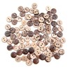 All in ONE Brown 2 Holes Coconut Shell Sewing Buttons
