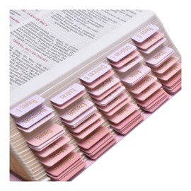 Saggezza, Separadores para Biblia en Español, 80 Pestañas para la Biblia, Etiquetas de Biblia Rosa Laminadas Doradas, Regalo Cristiano, Accesorios... 