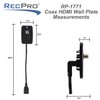 RecPro RV Cable TV Hookup Coaxial Cable Extension Connector and