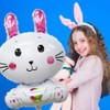 HADCKJA Bunny Balloons Easter Balloons Hugging Rabbit Easter Foil Balloons