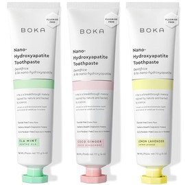 Boka- “Pasta Dental Libre de FluoruroNano Hidroxiapatita, Remineralizante y BlanqueamientoDentista Recomendado para