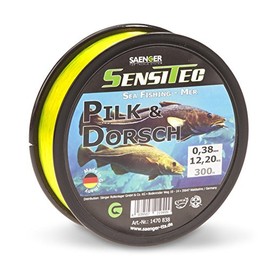 Sensitec Line for Cod, Pilkerangeln and Surfcasting Length 300 m, Colour: Yellow & Dark Blue, 0.33 mm 0.45 mm