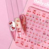 Daily Charme Valentine Bejeweled Nail Art Sticker Coquette Cherry