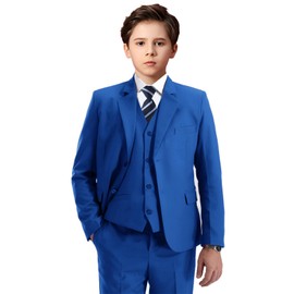 Boihedy Traje de esmoquin para niños, Ropa de Niño para Boda Formal, Azul Royal, 8 Años