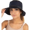 Ponytail Sun Hat w/Removable Chin Strap - Navy