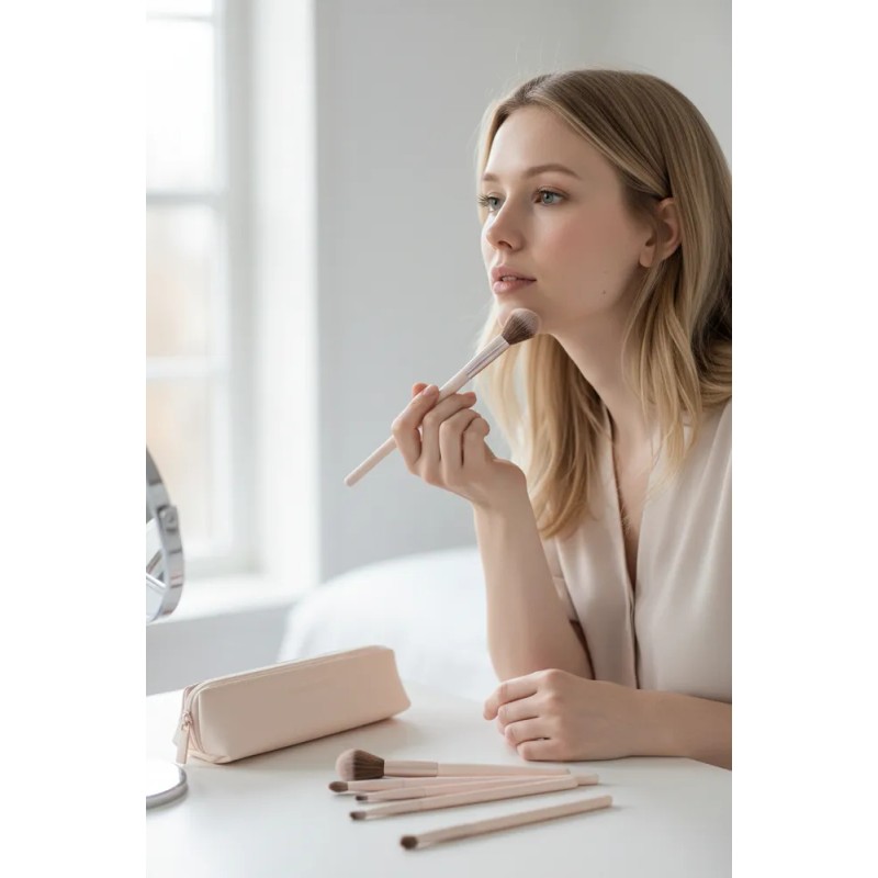 Set De Brochas De Maquillaje Para Ojos 12 Piezas Nude
