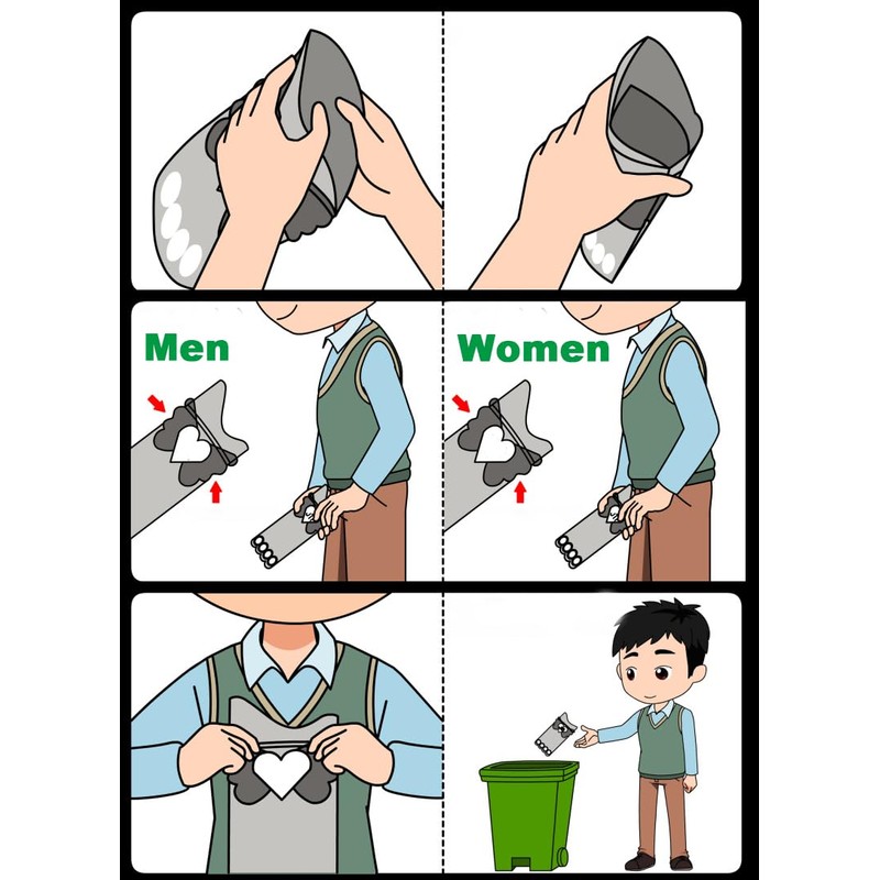 10 Pack Disposable Emergency Urinal Bag, Portable Camping Pee Bags,