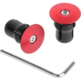 Bike Bar End Plugs,3 Pcs Bicycle Handlebar End Plugs,Handlebar End Caps,Aluminum Bike Handlebar Cap with Installation Tool for Most Road Bicycles Mountain Bicycle