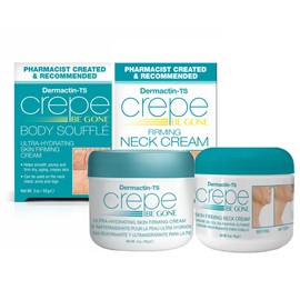Dermactin Soufflé Corporal Clásico Crepe Be Gone De 85 G Y Crema Reafirmante Para El Cuello De 85 G (Set De 2 Piezas)