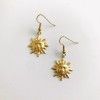 CurlanceCreations Gold Sun Face Dangle Earrings by CurlanceCreati