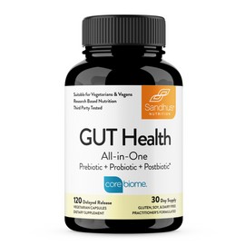Sandhu's Sandhu’s Gut Health w/ Prebiotics, Probiotic Supplement, Digestive Health, Colon