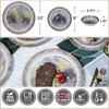 Melamine Dinnerware set for 4 - Dinner Plates Bowls Set