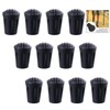 LSTK 12-Piece Asphalt Rubber Buffer for Walking Sticks and Walking