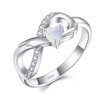 STARCHENIE Infinity Promise Ring 925 Sterling Silve Angel Wings Heart