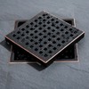 RANDOM Oil Rubbed Bronze Shower Drain Square 6 Inch Shower