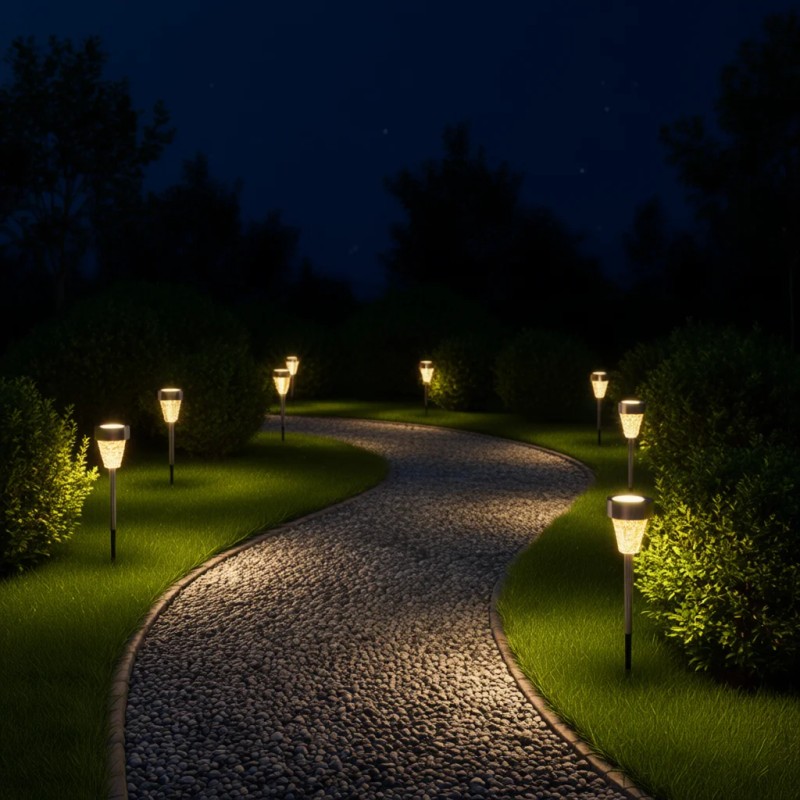 Solar Garden Lights 6Packs IP65 Water Resistant LED Lawn Pathway