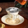 SULIVES 2-Pack Tea Strainers, Stainless Steel Fine Mesh with Drip