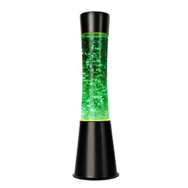 16IN Blue Glitter Lamp with White Base, Small Glitter Flow in Liquid Relaxing Motion Light, Home Decor Calming and Entertaining Lamp, Amazing Gifts for Adults & Kids (Glitter in Blue Water)